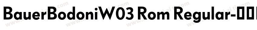 BauerBodoniW03 Rom Regular字体转换